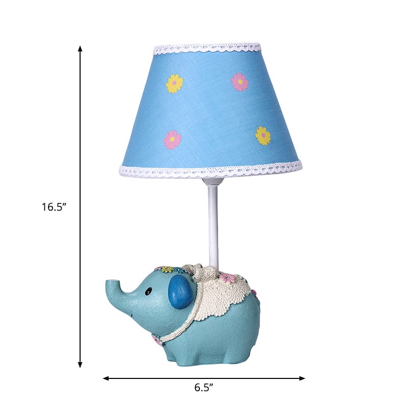 Floral Table Lamp With Elephant Base For Elegant Decor NALANI
