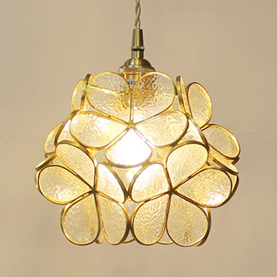 Flower Stained Glass Pendant Ceiling Light 1 Light Fixture NALANI