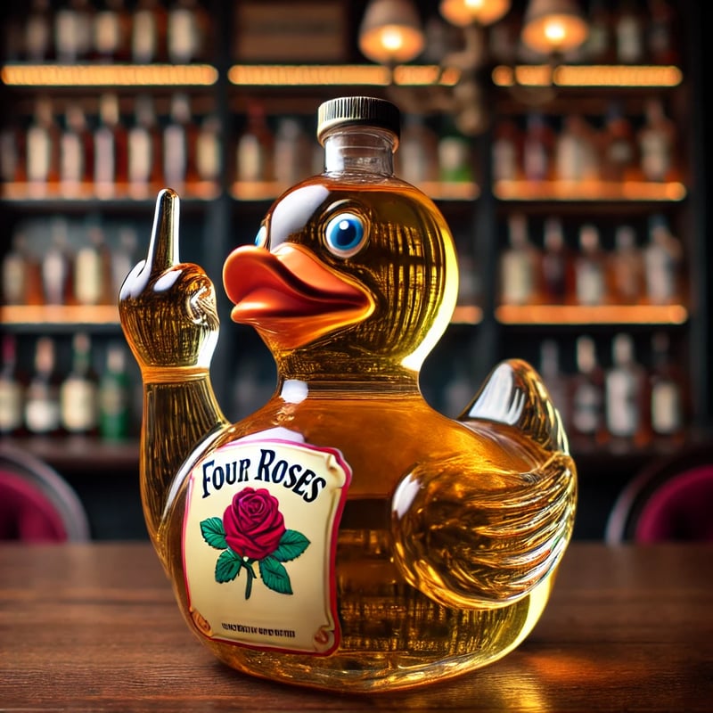 Funny Duck Gift Souvenir Quack Off Joke Decor Novelty Four Roses NALANI