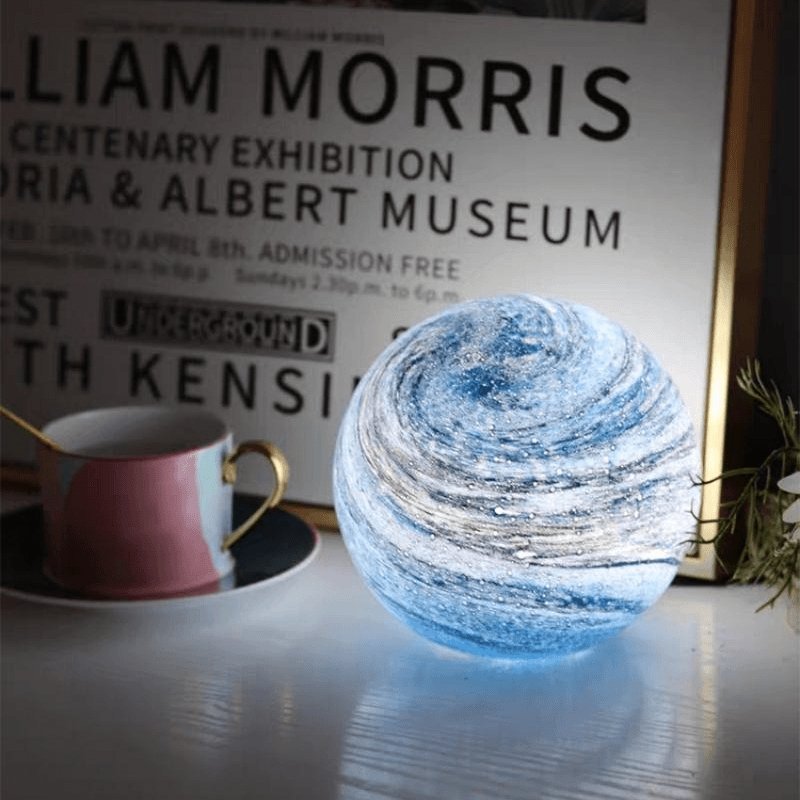 Glass Moon Sphere Night Light For Home Decor Ambiance NALANI
