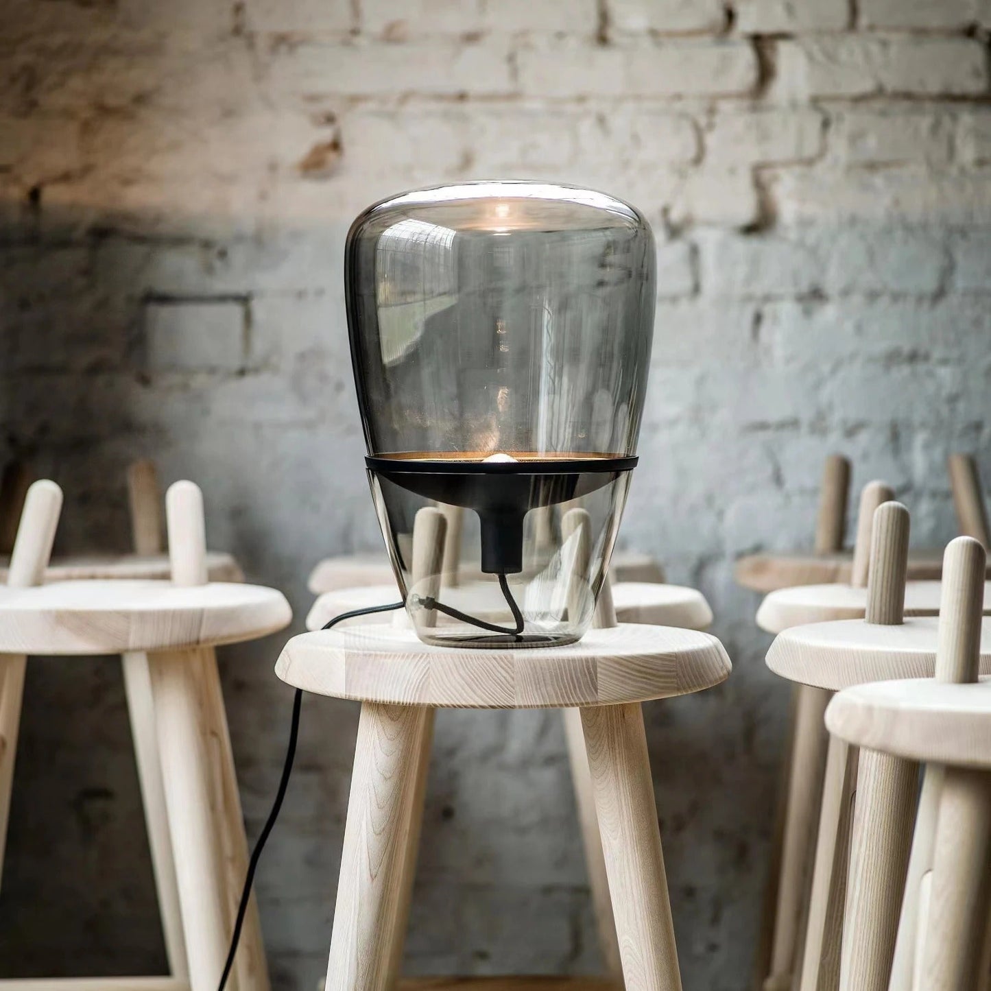 Glass Table Lamp For Living Room Elegant Indoor Lighting NALANI