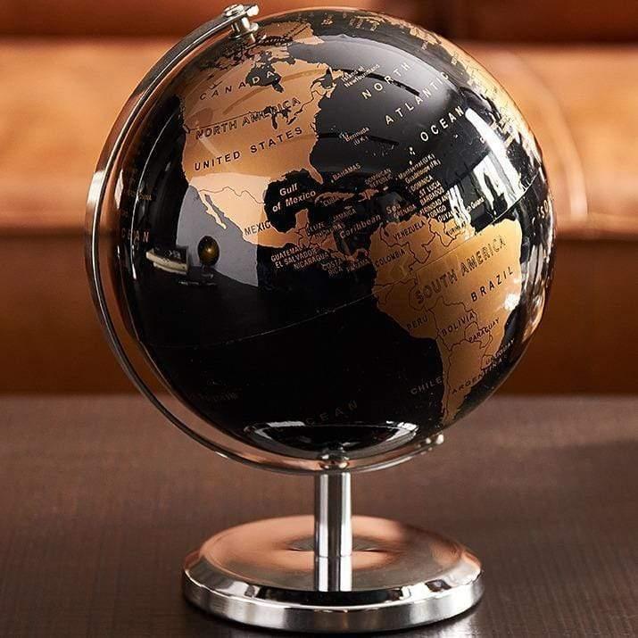 Globe Decoration with Rotating Base for Travel Enthusiasts Gold NALANI