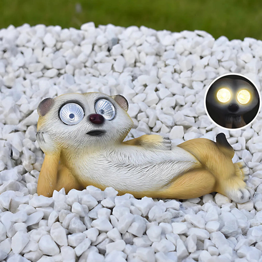 Glowing Meerkat Light Figures for Outdoor Decor and Night Lighting Lazy Meerkat NaLani