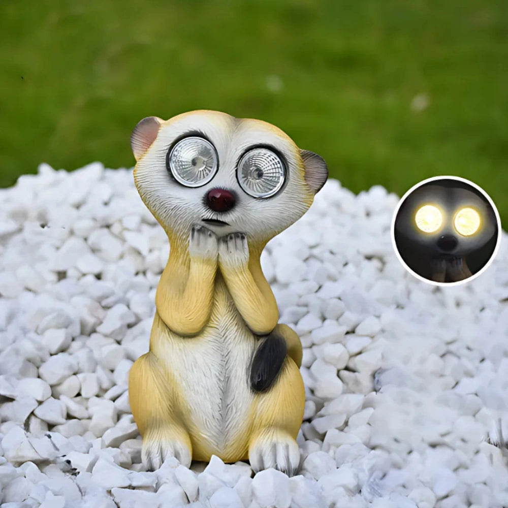 Glowing Meerkat Light Figures for Outdoor Decor and Night Lighting Surprised Meerkat NaLani