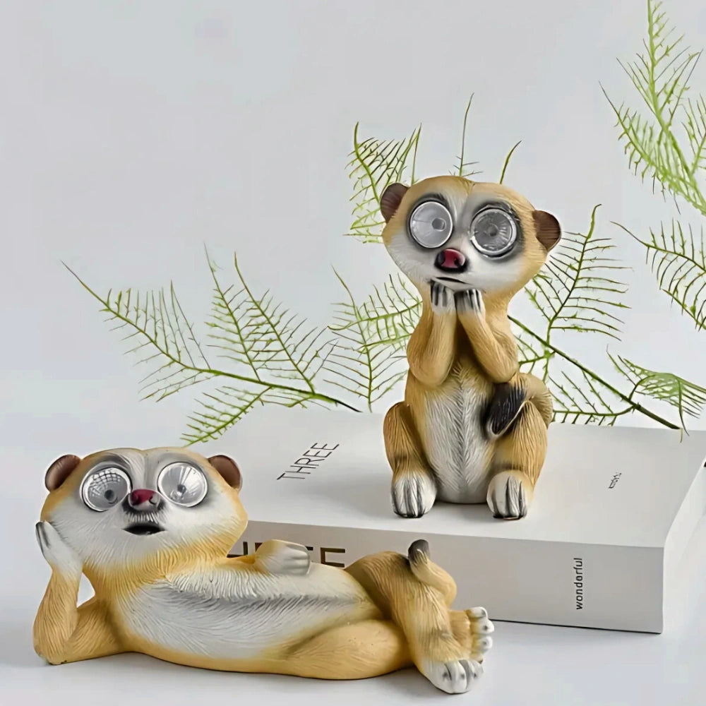 Glowing Meerkat Light Figures for Outdoor Decor and Night Lighting NaLani