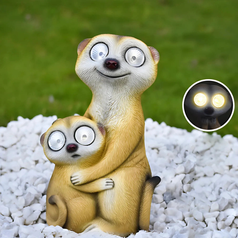 Glowing Meerkat Light Figures for Outdoor Decor and Night Lighting Hug Meerkat NaLani
