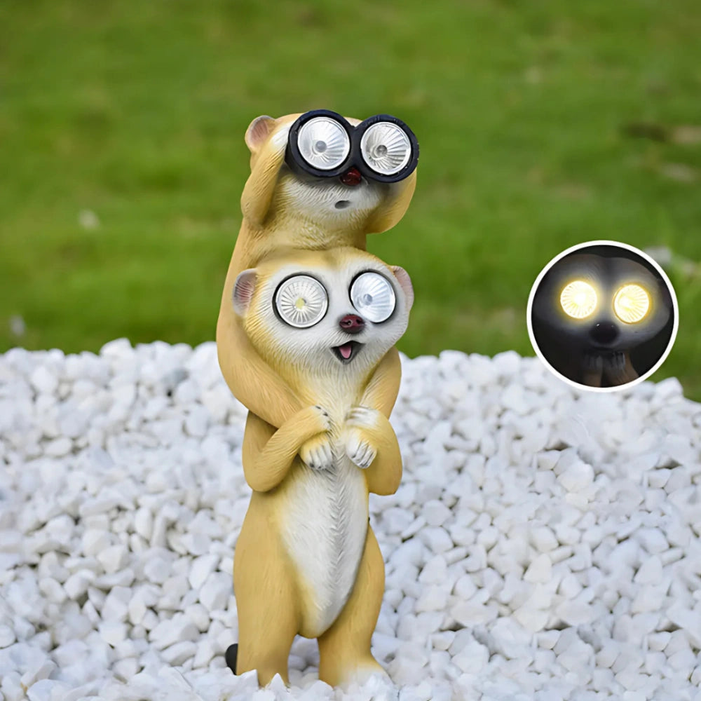 Glowing Meerkat Light Figures for Outdoor Decor and Night Lighting Binocular Meerkat NaLani