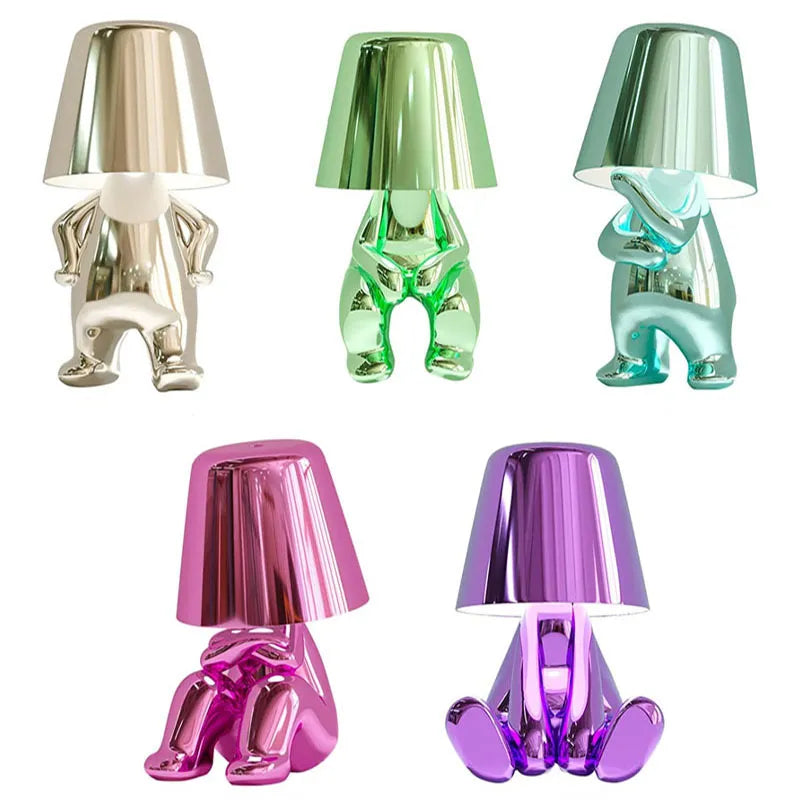Gold Resin LED Desk Lamp With Thoughtful Design For Home NALANI