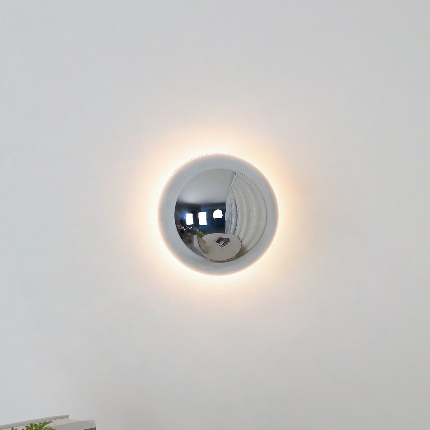 Gold Sphere Wall Sconce Modern Glass Lighting Fixture NALANI