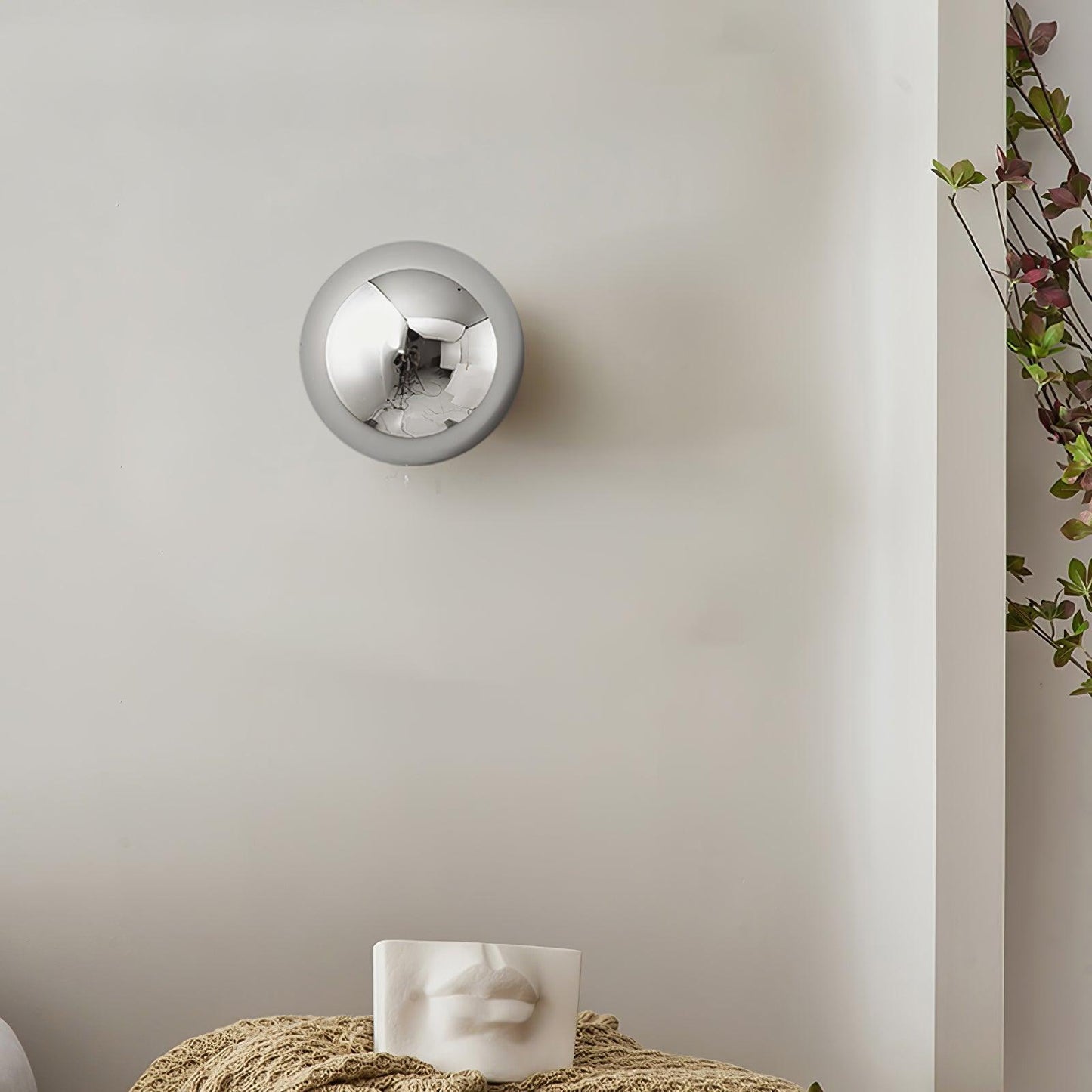 Gold Sphere Wall Sconce Modern Glass Lighting Fixture NALANI
