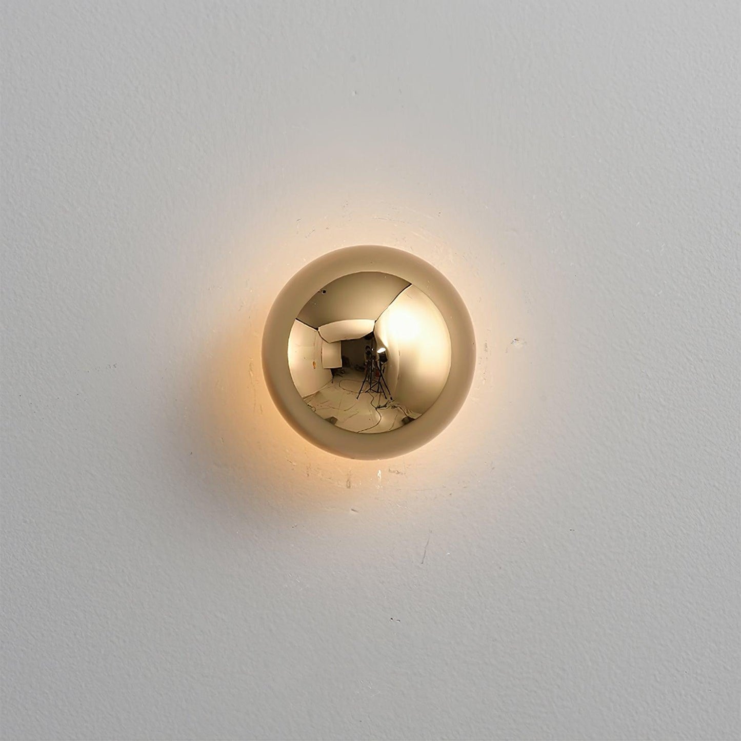 Gold Sphere Wall Sconce Modern Glass Lighting Fixture NALANI