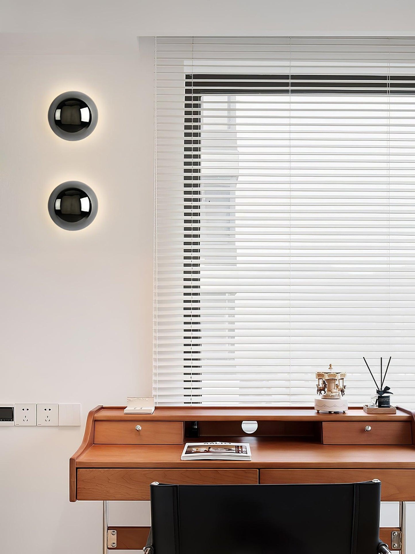 Gold Sphere Wall Sconce Modern Glass Lighting Fixture NALANI