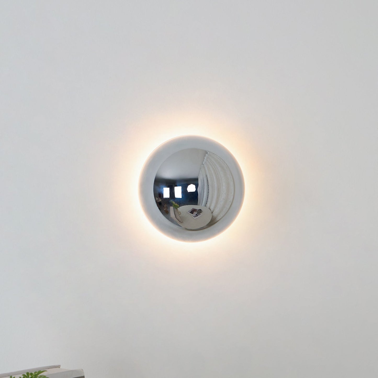Gold Sphere Wall Sconce Modern Glass Lighting Fixture NALANI