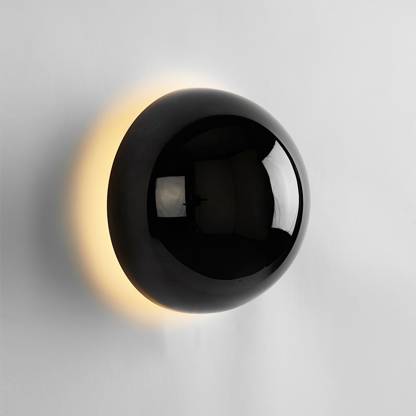 Gold Sphere Wall Sconce Modern Glass Lighting Fixture ∅ 6.3″ x H 3.9″ Dia 16cm x H 10cm Bright black NALANI