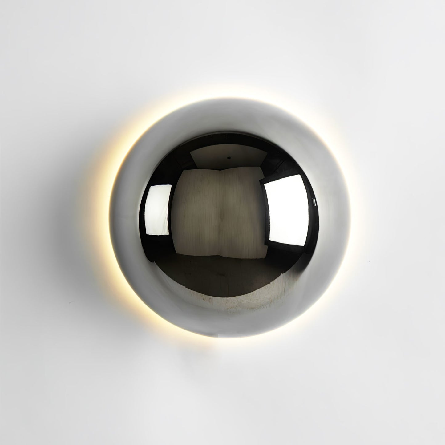 Gold Sphere Wall Sconce Modern Glass Lighting Fixture ∅ 6.3″ x H 3.9″ Dia 16cm x H 10cm Chrome NALANI