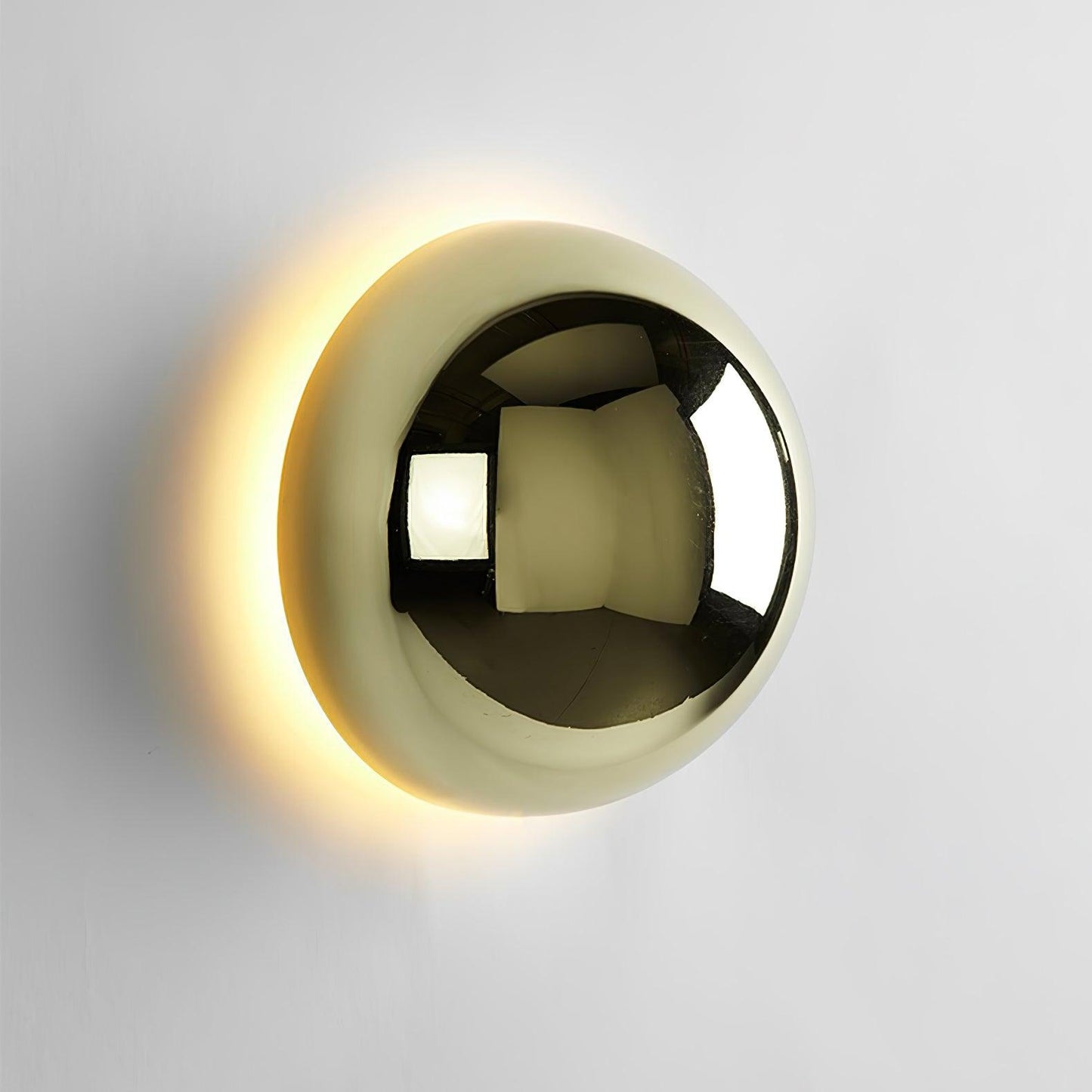 Gold Sphere Wall Sconce Modern Glass Lighting Fixture ∅ 6.3″ x H 3.9″ Dia 16cm x H 10cm Gold NALANI