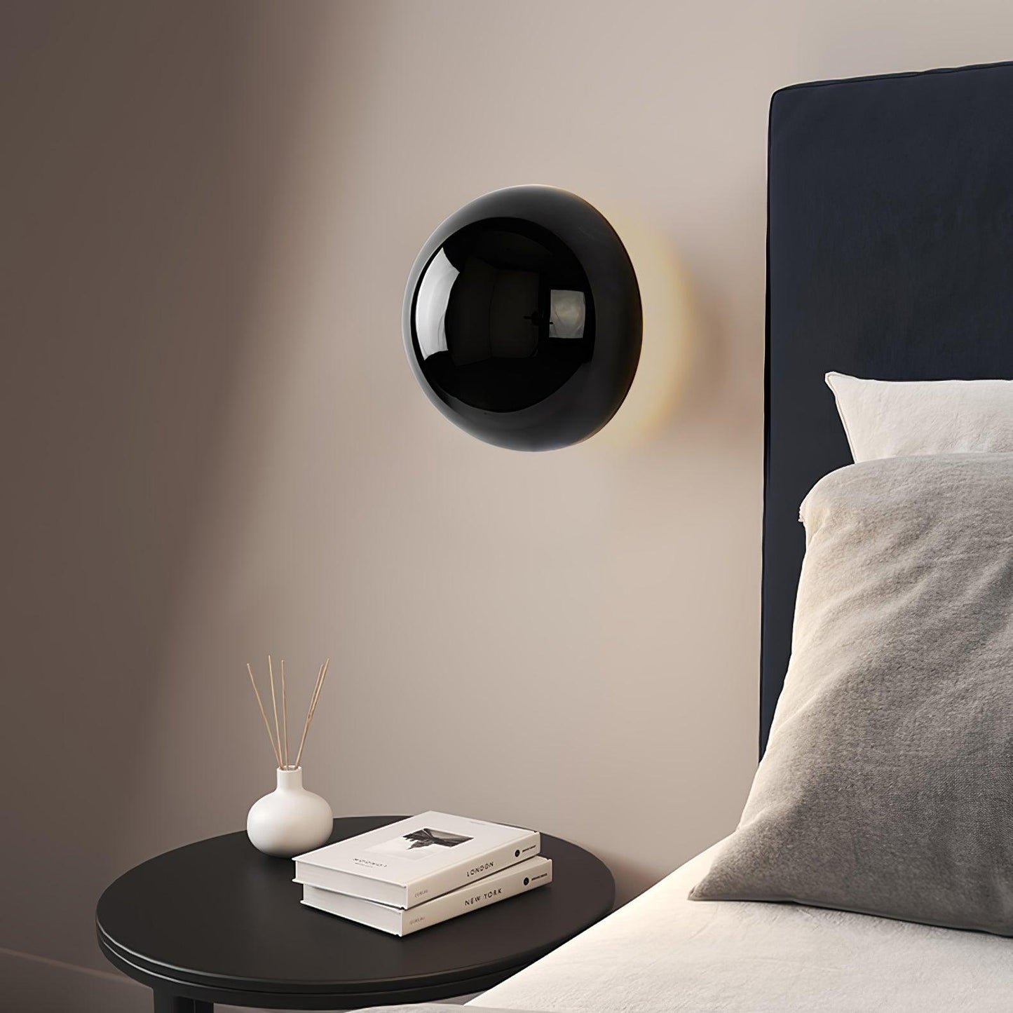 Gold Sphere Wall Sconce Modern Glass Lighting Fixture NALANI