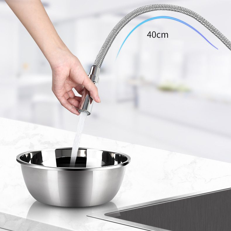 Gooseneck Copper Kitchen Faucet Single Handle Hot Cold NALANI