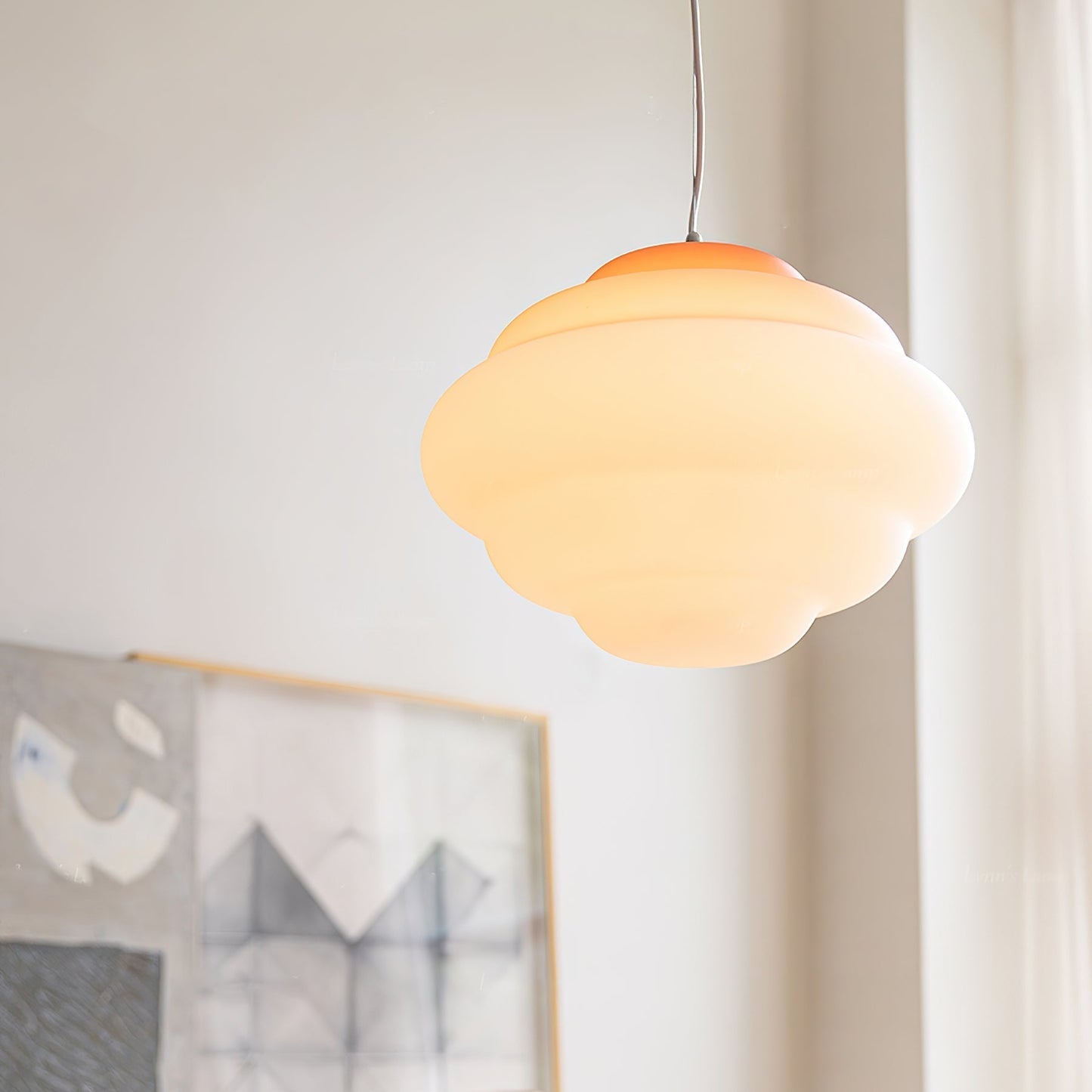 Gradient Cloudy Pendant Lamp Frosted Glass Soft Light NALANI