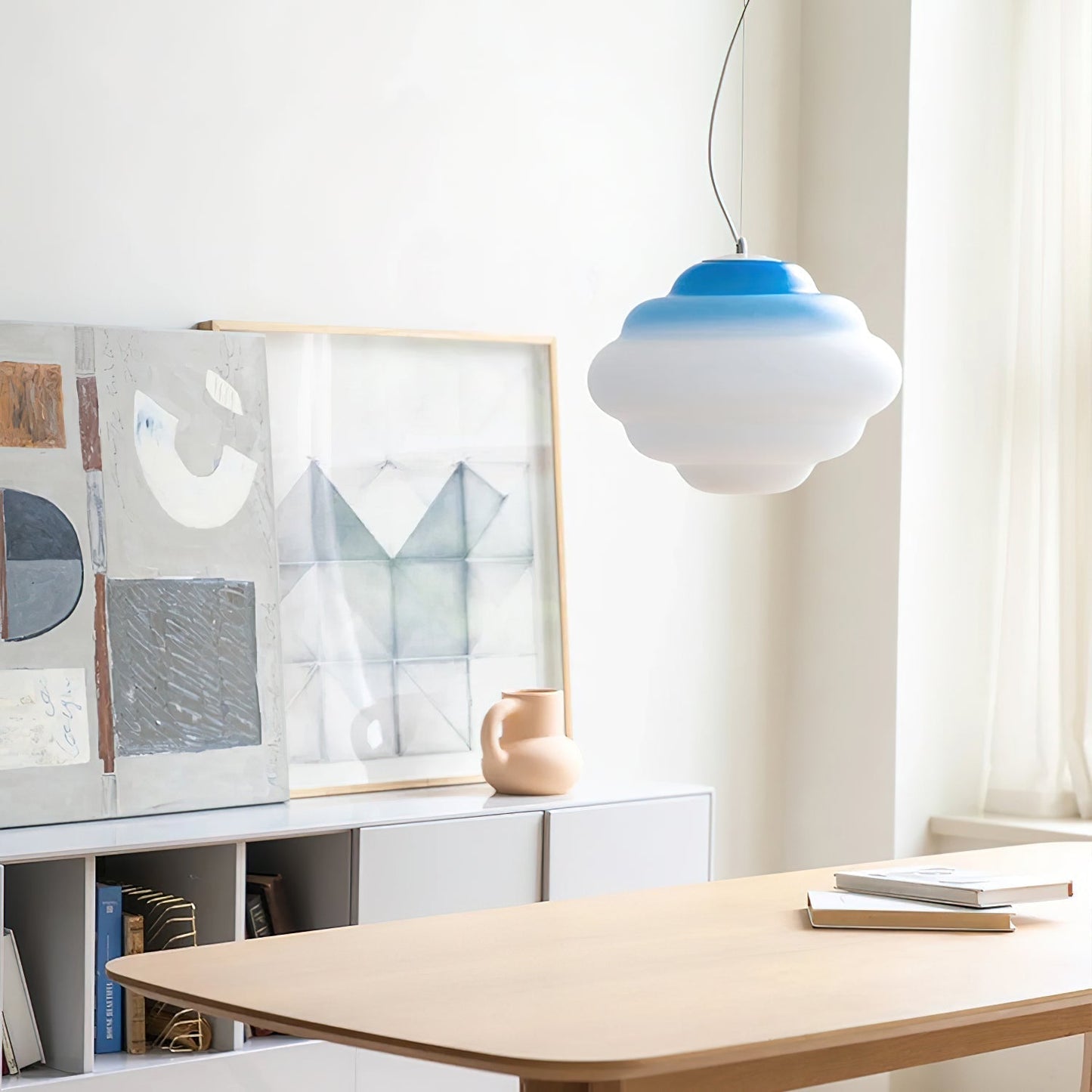 Gradient Cloudy Pendant Lamp Frosted Glass Soft Light NALANI