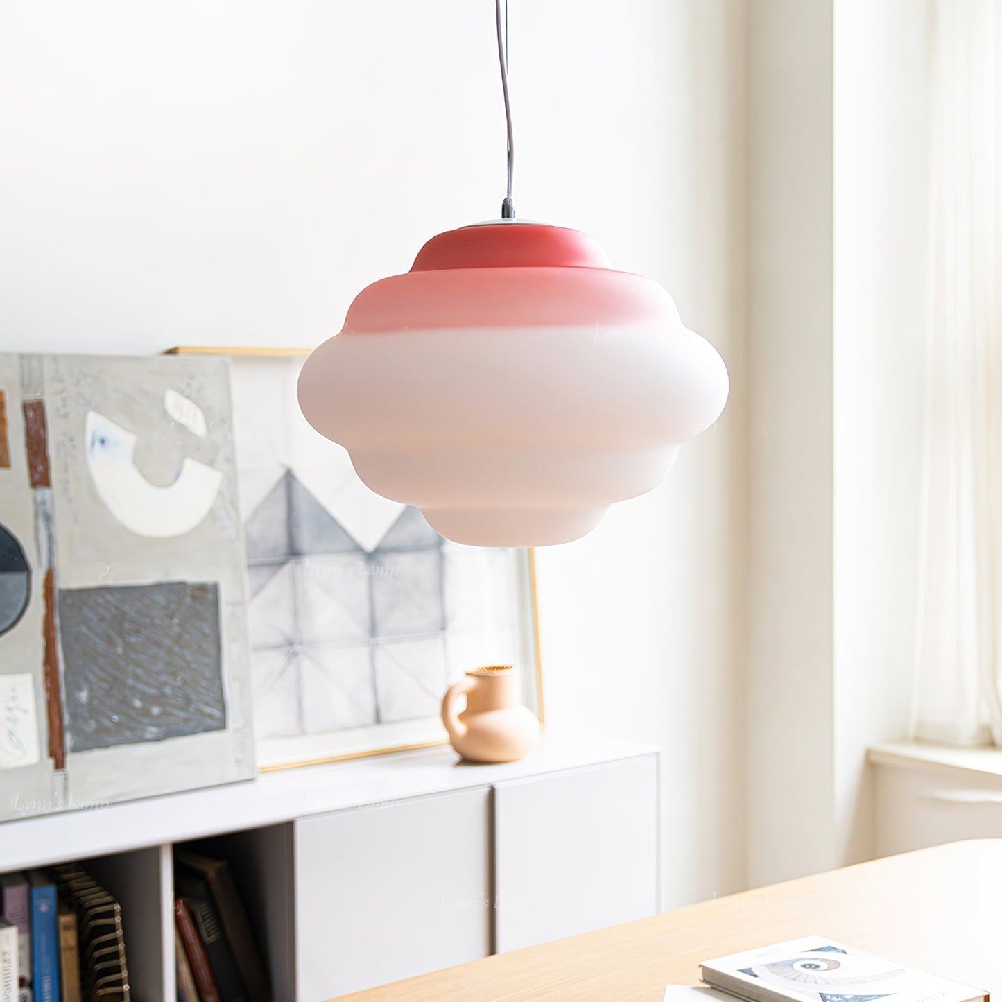 Gradient Cloudy Pendant Lamp Frosted Glass Soft Light NALANI