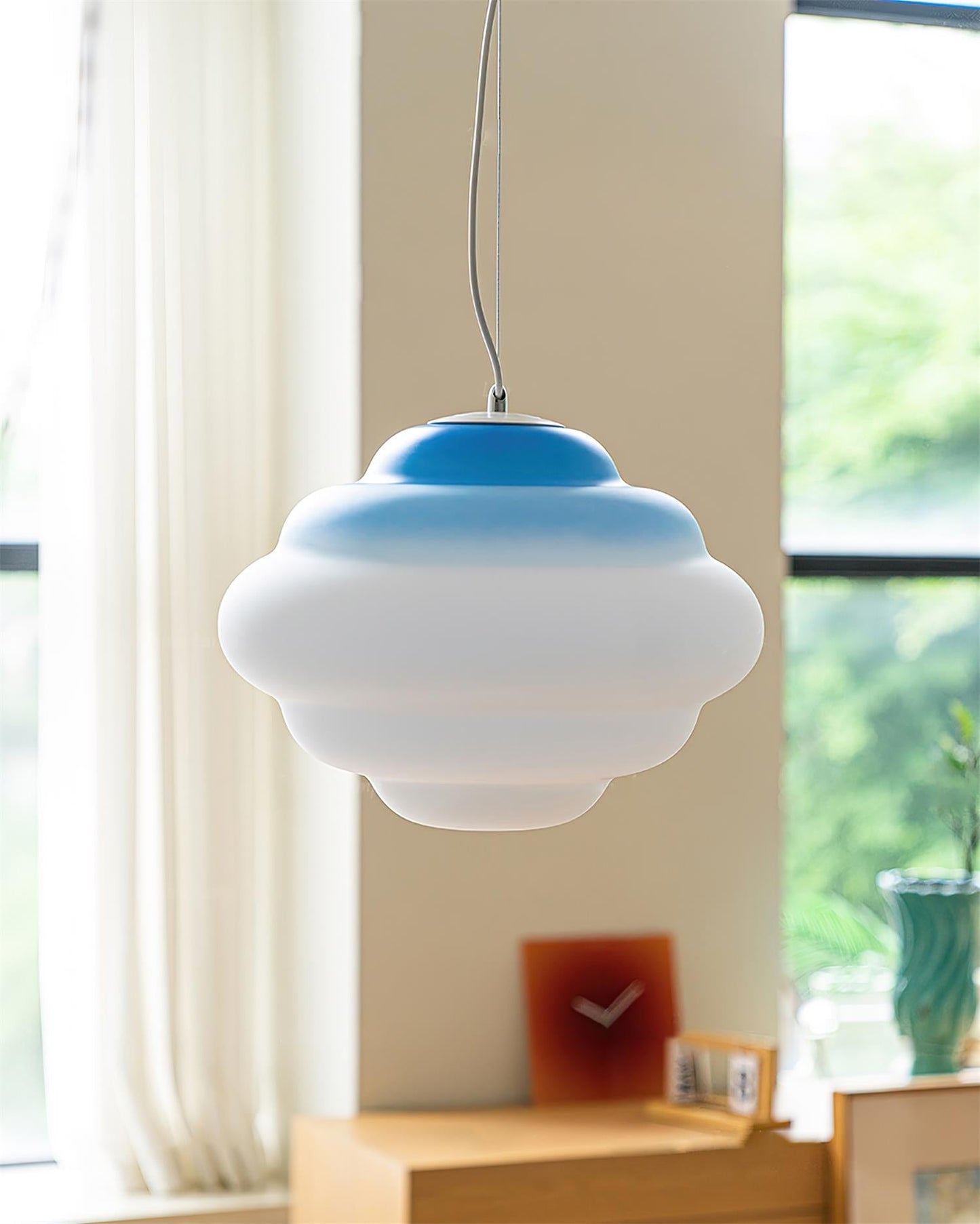 Gradient Cloudy Pendant Lamp Frosted Glass Soft Light NALANI