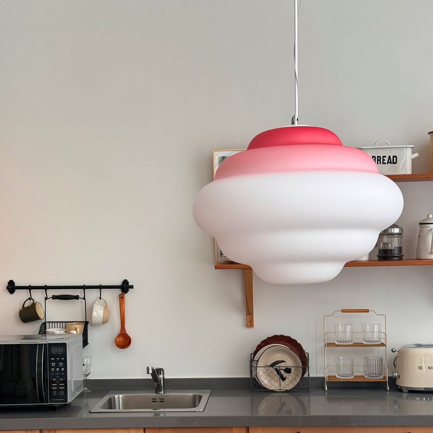 Gradient Cloudy Pendant Lamp Frosted Glass Soft Light NALANI