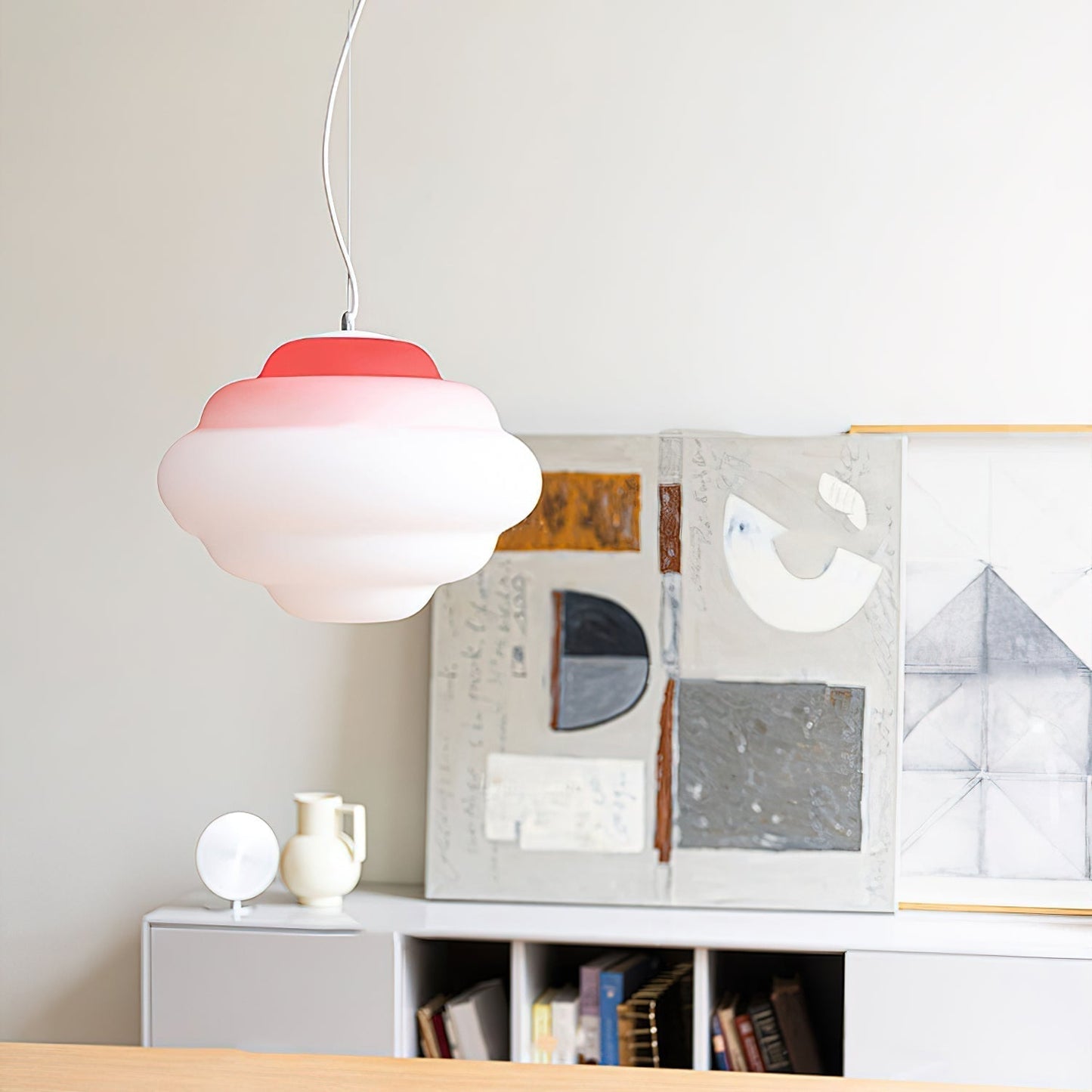 Gradient Cloudy Pendant Lamp Frosted Glass Soft Light NALANI