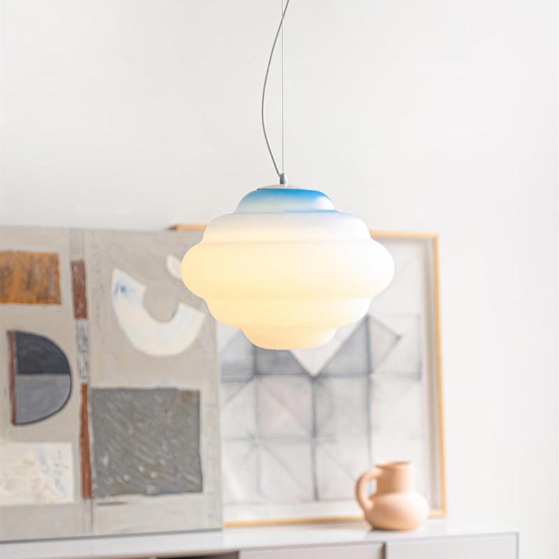 Gradient Cloudy Pendant Lamp Frosted Glass Soft Light NALANI