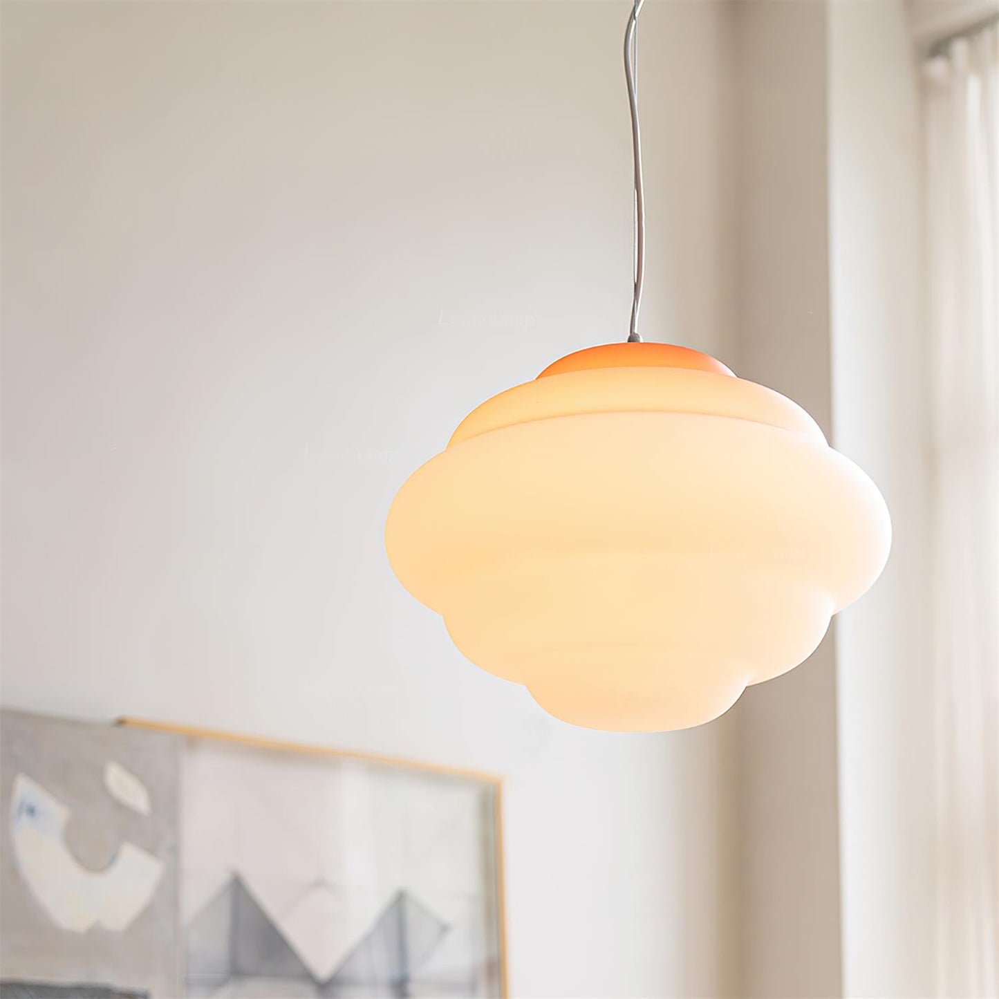 Gradient Cloudy Pendant Lamp Frosted Glass Soft Light NALANI