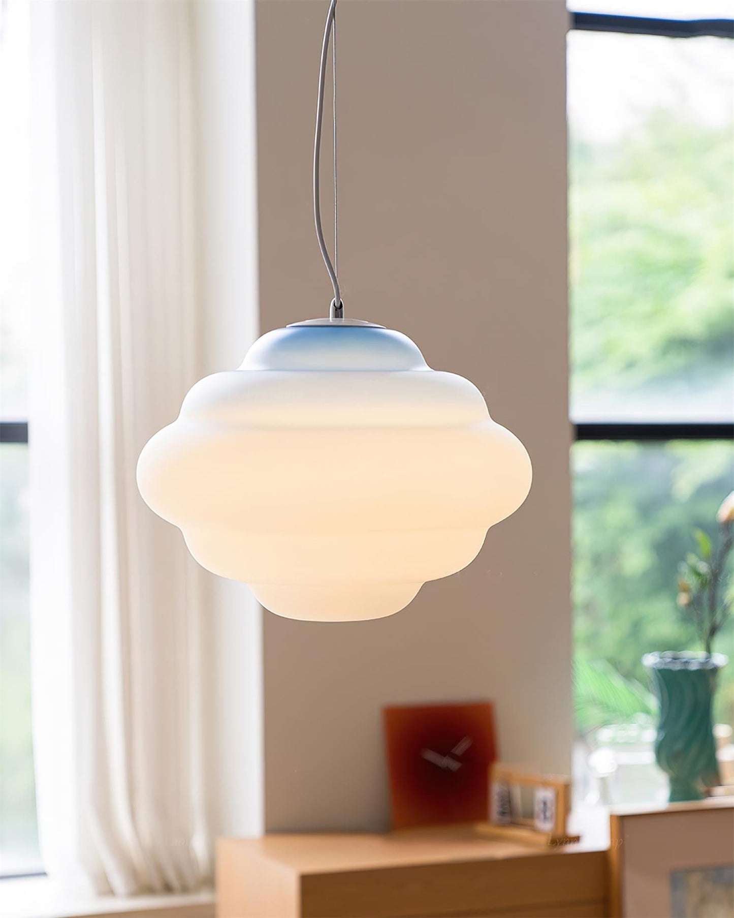 Gradient Cloudy Pendant Lamp Frosted Glass Soft Light NALANI