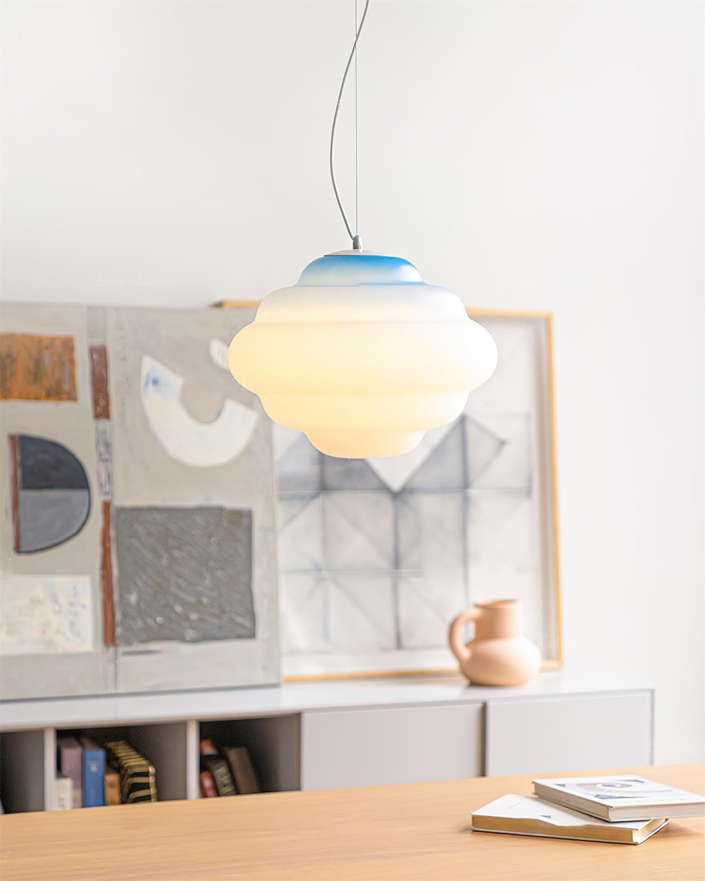 Gradient Cloudy Pendant Lamp Frosted Glass Soft Light NALANI
