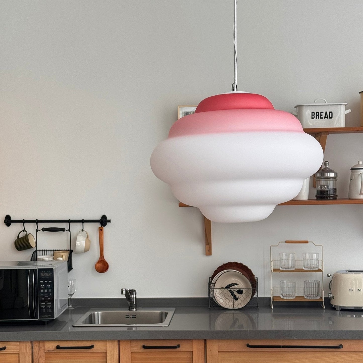Gradient Cloudy Pendant Lamp Frosted Glass Soft Light NALANI
