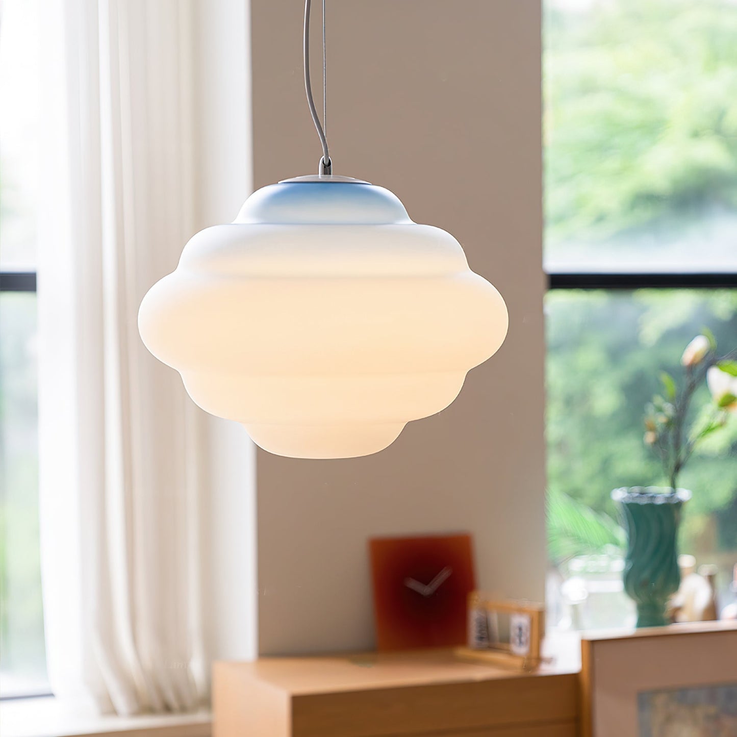 Gradient Cloudy Pendant Lamp Frosted Glass Soft Light NALANI