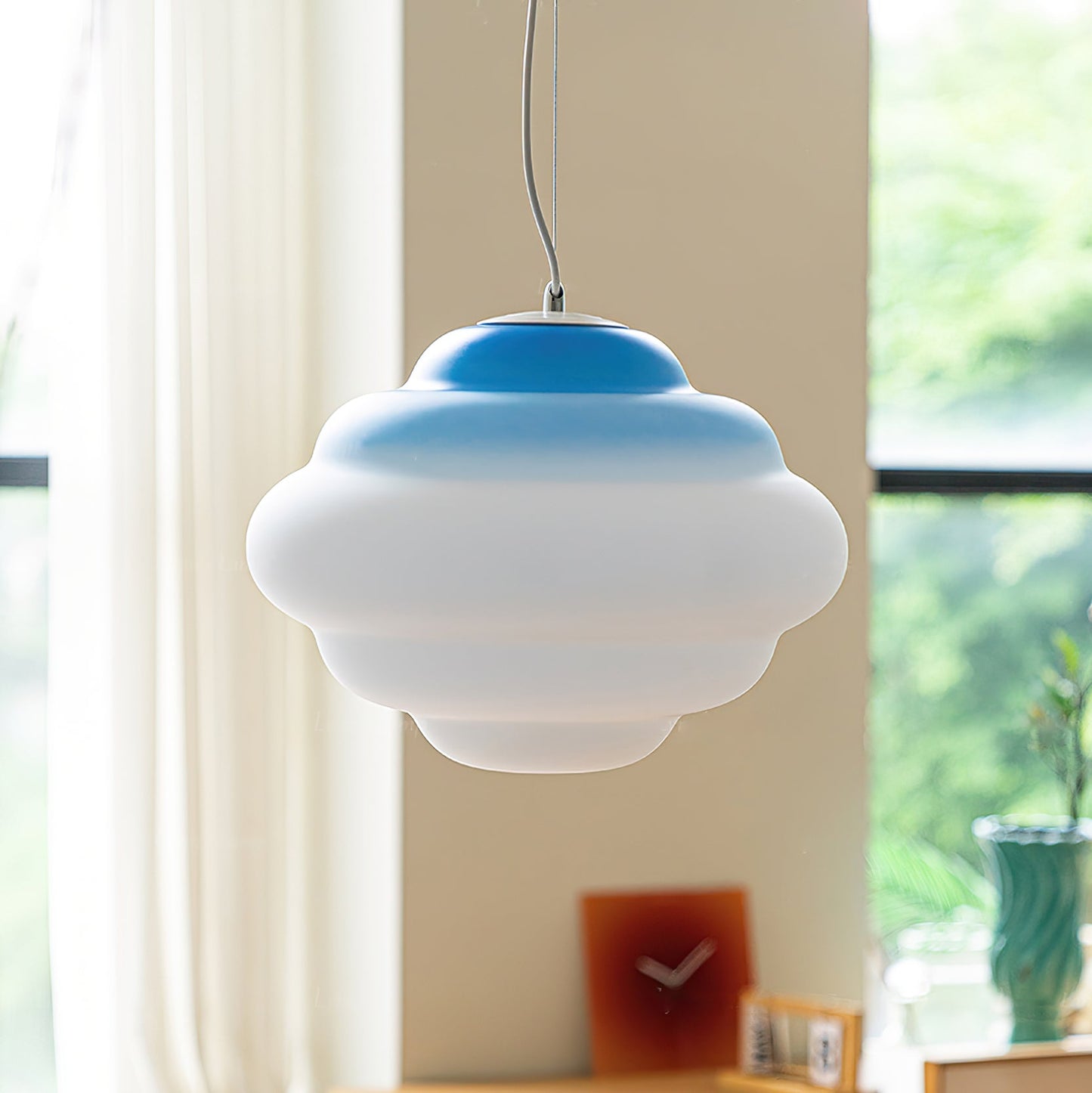 Gradient Cloudy Pendant Lamp Frosted Glass Soft Light NALANI
