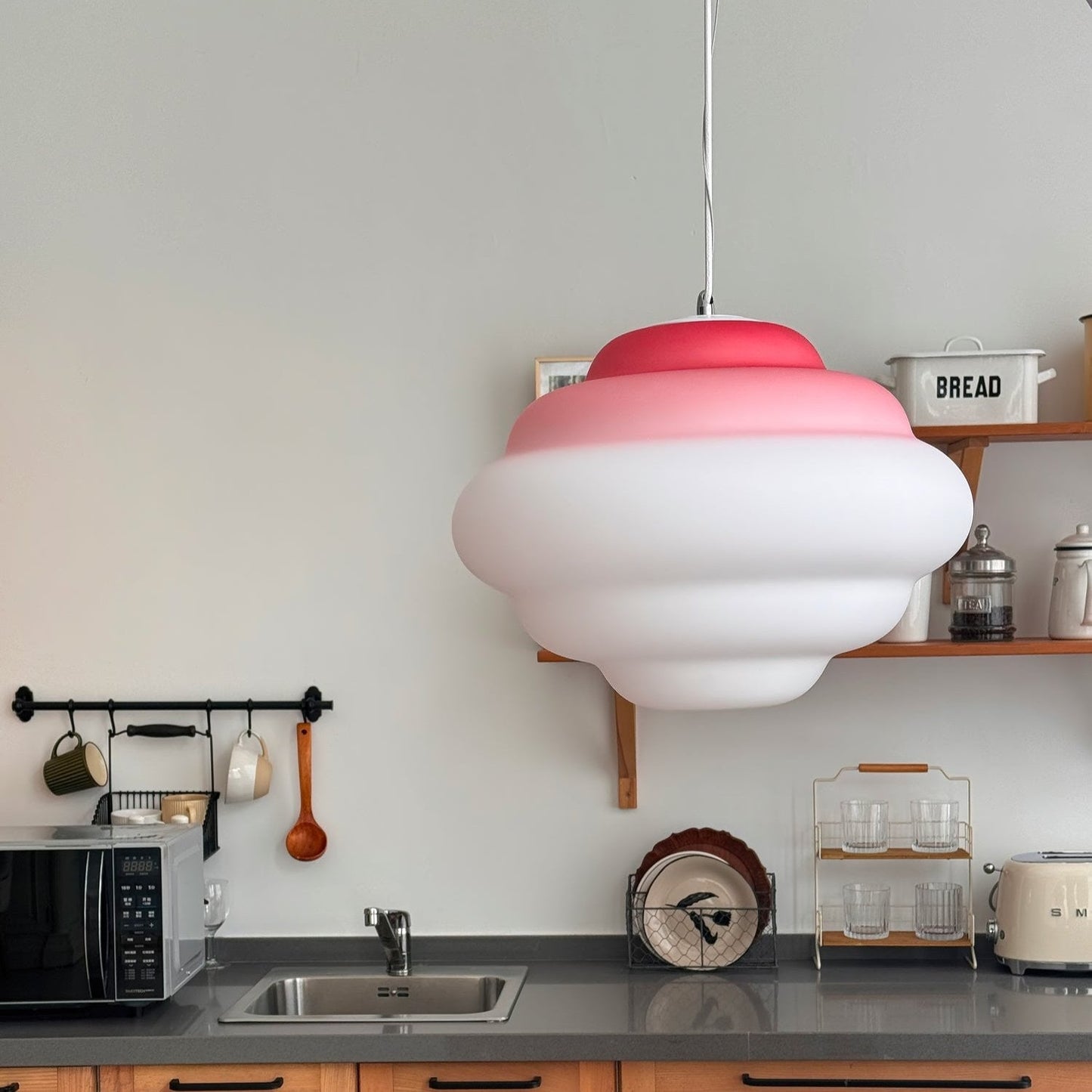 Gradient Cloudy Pendant Lamp Frosted Glass Soft Light NALANI
