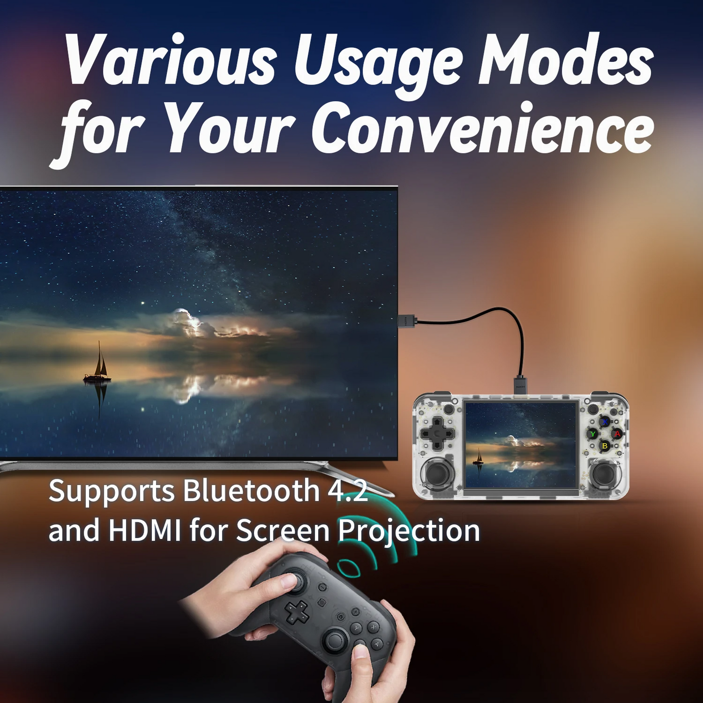 Handheld Game Console Pro V4 ThreePointFiveInch Screen HDMI NALANI
