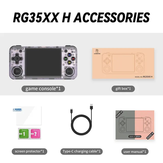 Handheld Game Console Pro V4 ThreePointFiveInch Screen HDMI Translucent purple NALANI