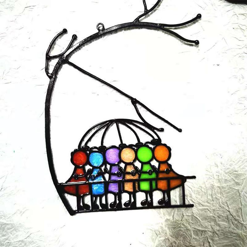 Handmade Colorful Glass Angel Sun Catcher Window Decor E NALANI