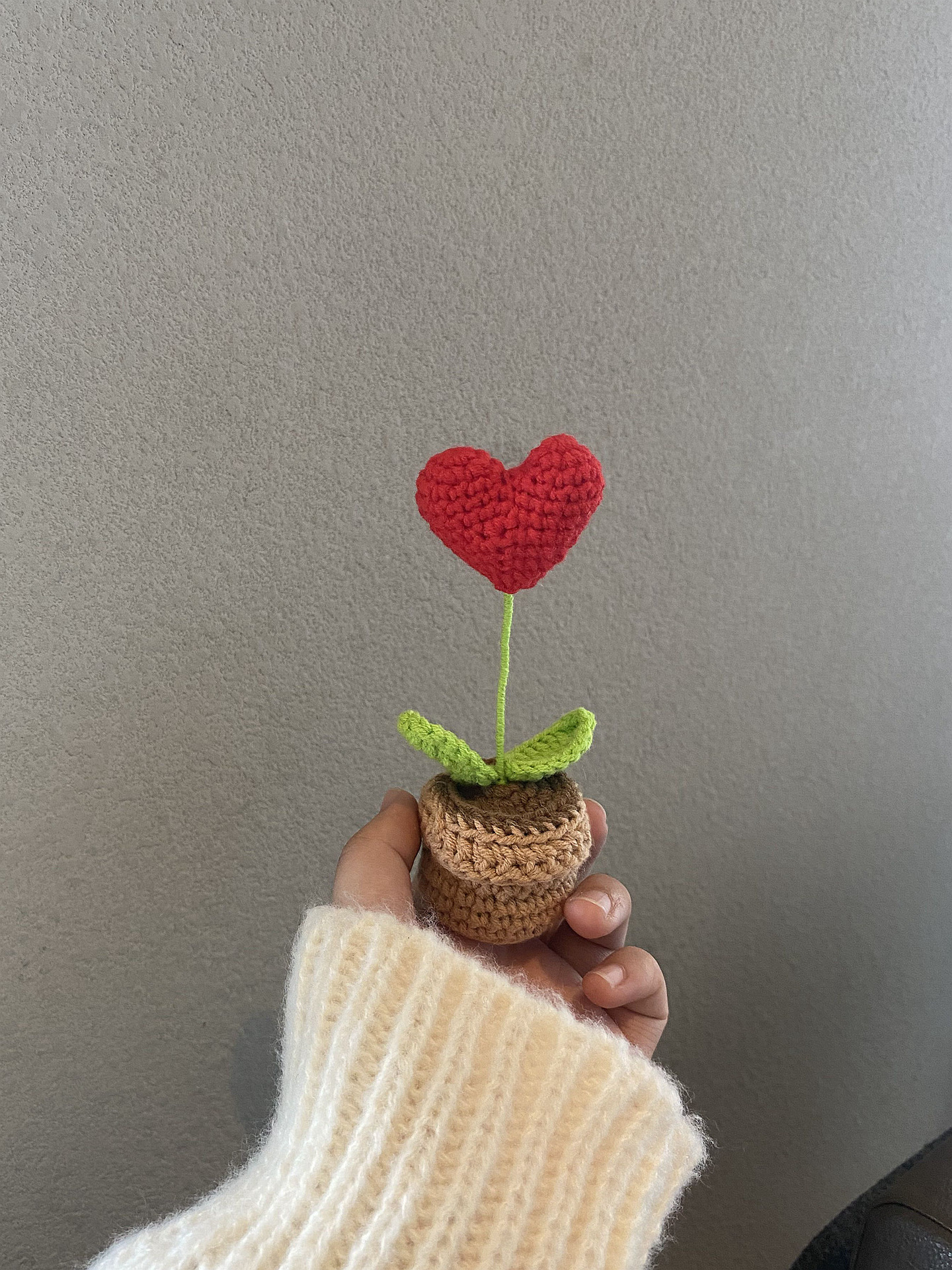 Crochet Flower Pot Decoration With Ceramic Base NALANI