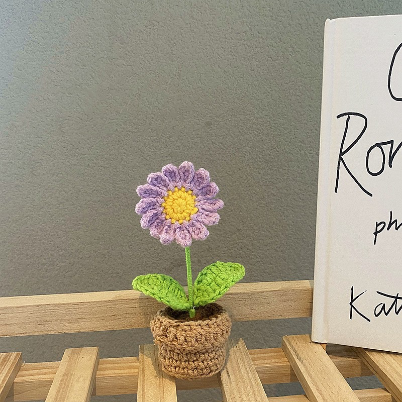 Crochet Flower Pot Decoration With Ceramic Base NALANI