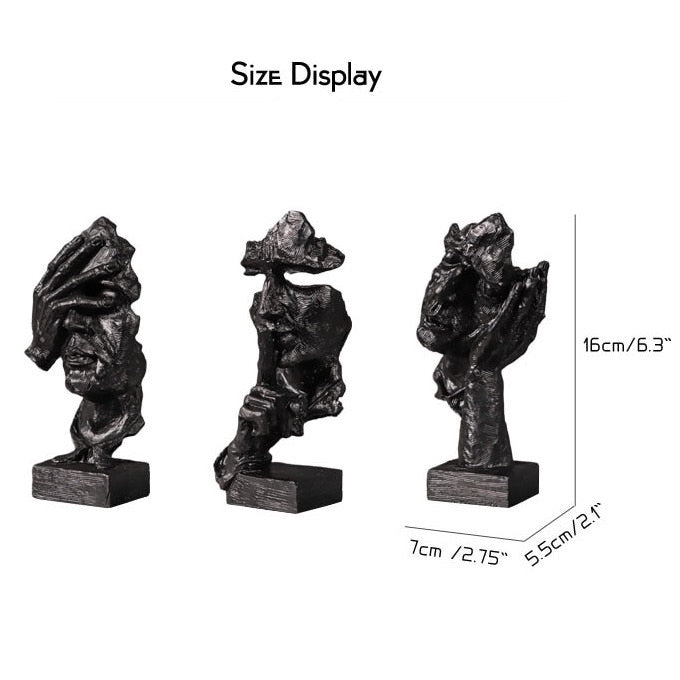 Hear Speak See No Evil Figurines Unique Home Decor Accent NALANI