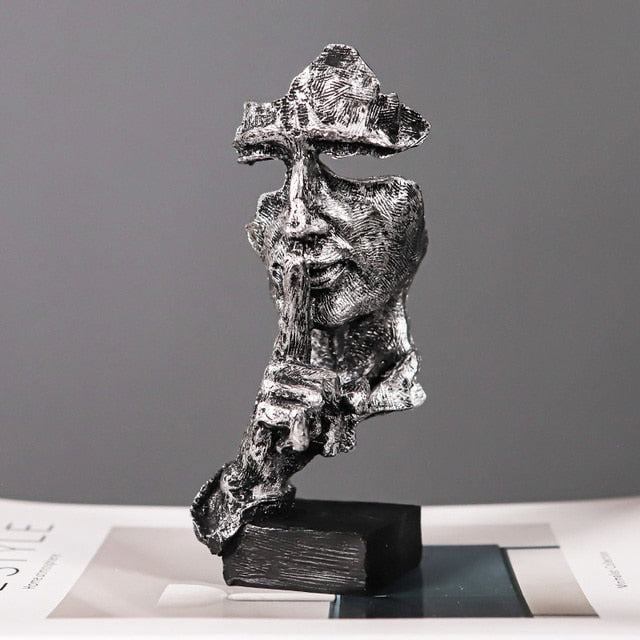 Hear Speak See No Evil Figurines Unique Home Decor Accent Speak No Evil - Silver NALANI