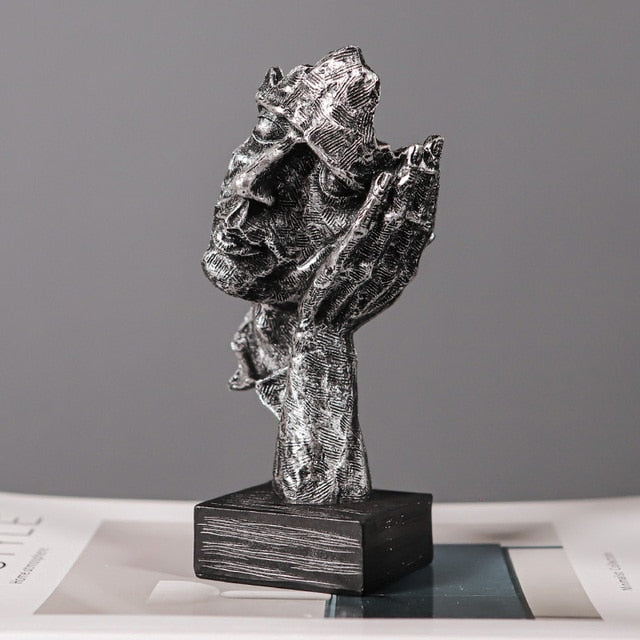 Hear Speak See No Evil Figurines Unique Home Decor Accent Hear No Evil - Silver NALANI