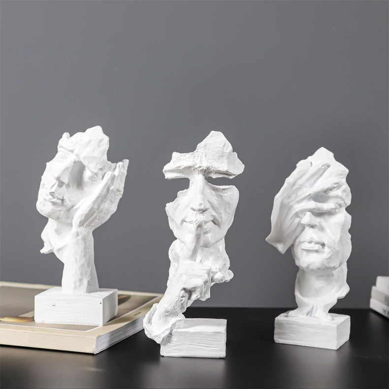 Hear Speak See No Evil Figurines Unique Home Decor Accent NALANI
