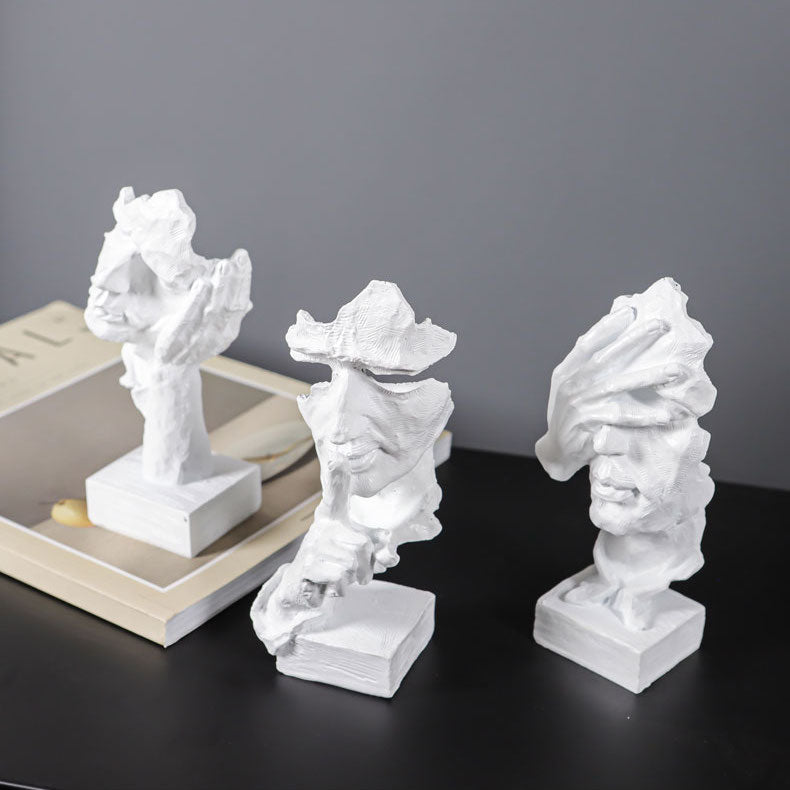 Hear Speak See No Evil Figurines Unique Home Decor Accent NALANI