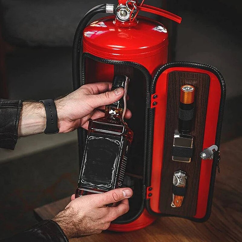 Hidden Bottle Storage Fire Extinguisher Decor Accent NALANI
