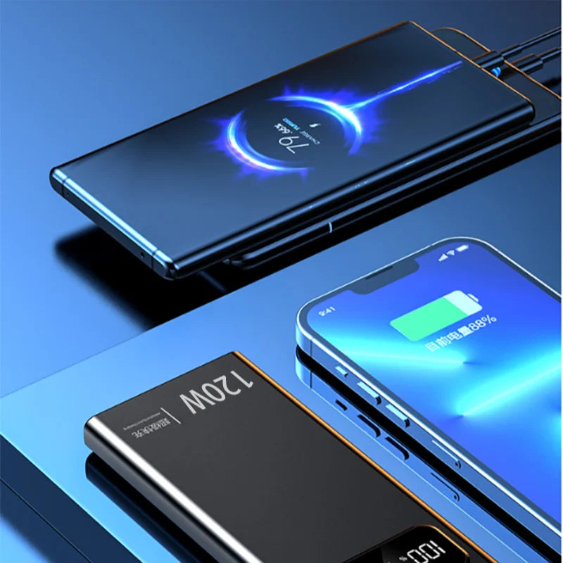 High Capacity 20000mAh 120W Power Bank Fast Charge Display NALANI