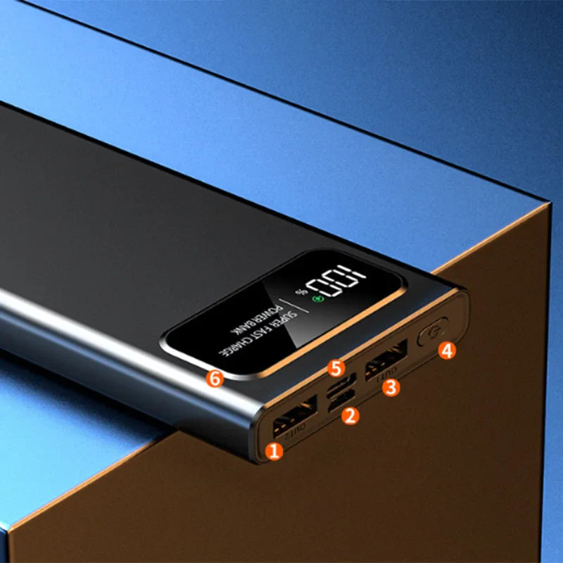 High Capacity 20000mAh 120W Power Bank Fast Charge Display NALANI