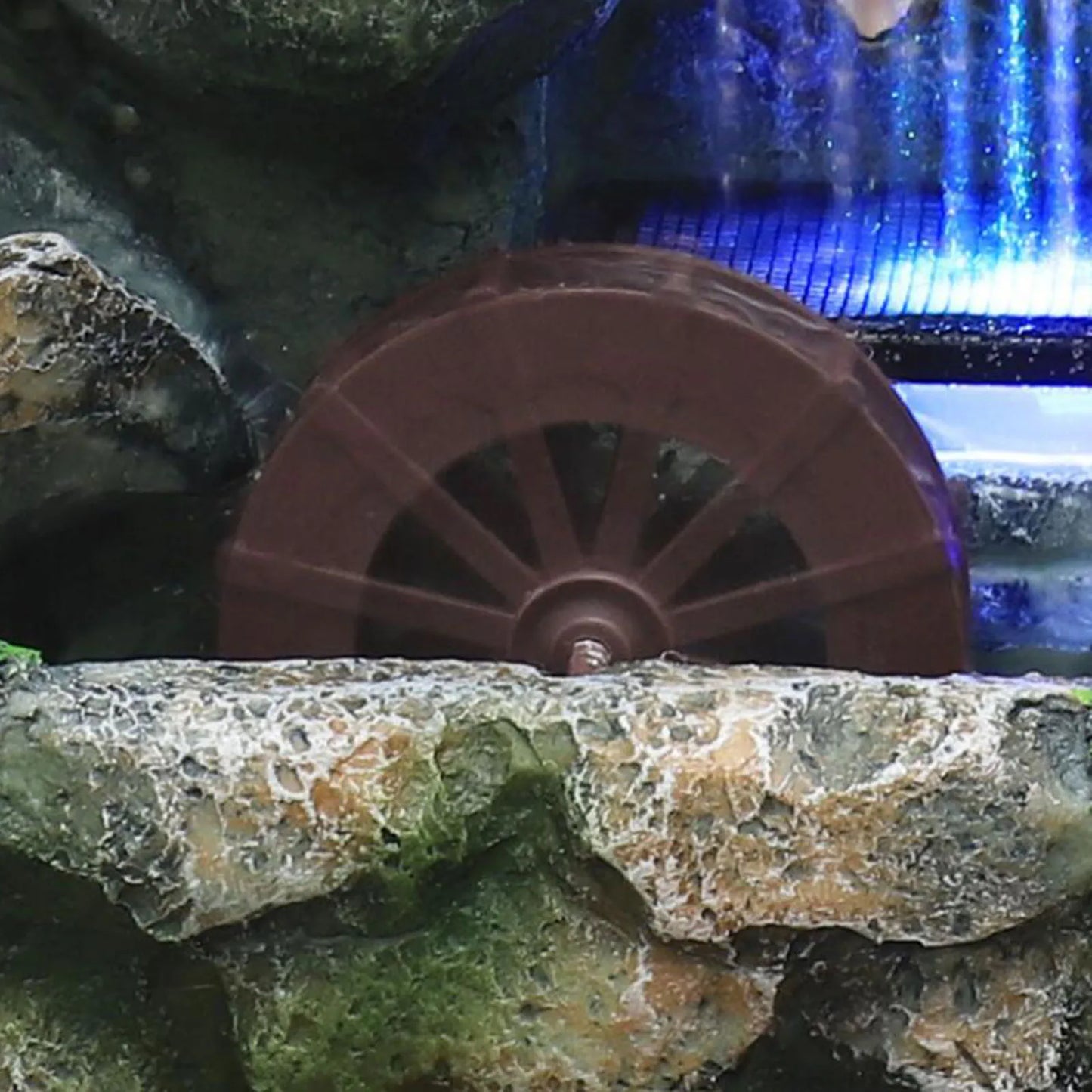 Illuminated Waterfall Fountain with Rock Garden and Tree Ornament NALANI
